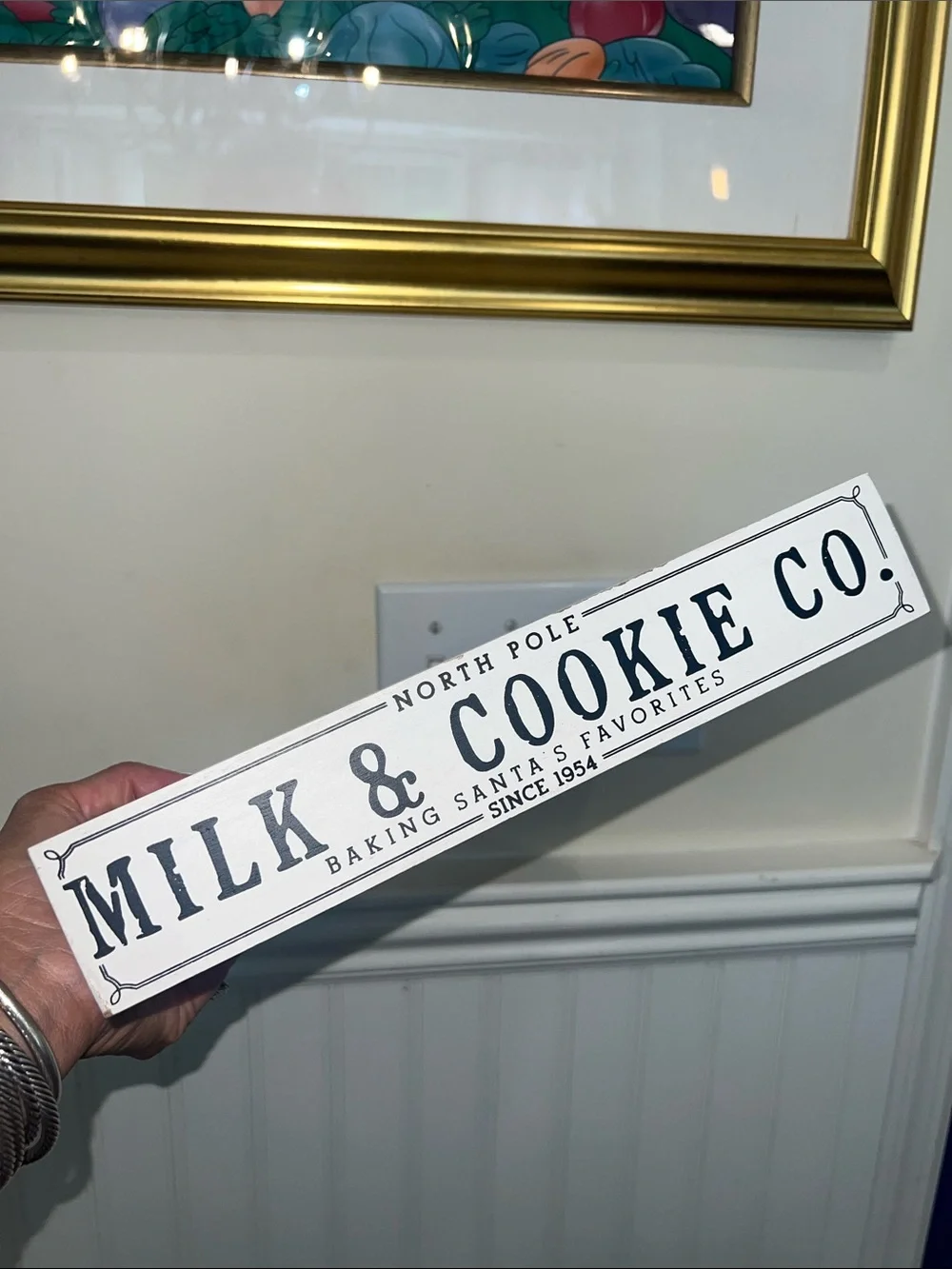 Target Milk & Cookie Co. White Wooden Milk and Cookie Organizer - Unbranded